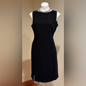 Jones New York Black Sequence Sleeveless Dress Sz 14 Good Condition Smal…